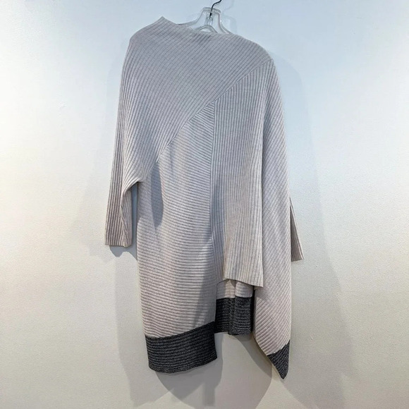 Rag & Bone 100% Merino Wool Asymmetric Cowl Neck Ribbed Knit Tunic Sweater Small - Picture 8 of 9